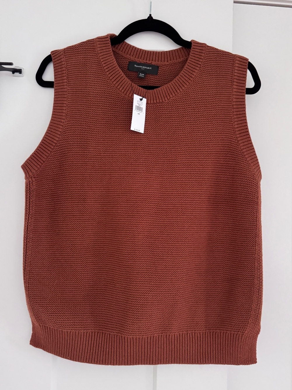 Banana Republic Textured Sweater Tank – Umbria Brown – Size S